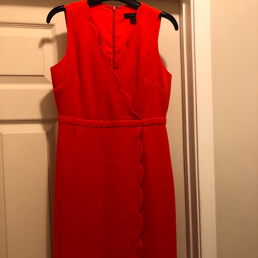 .J Crew orange sleeveless dress